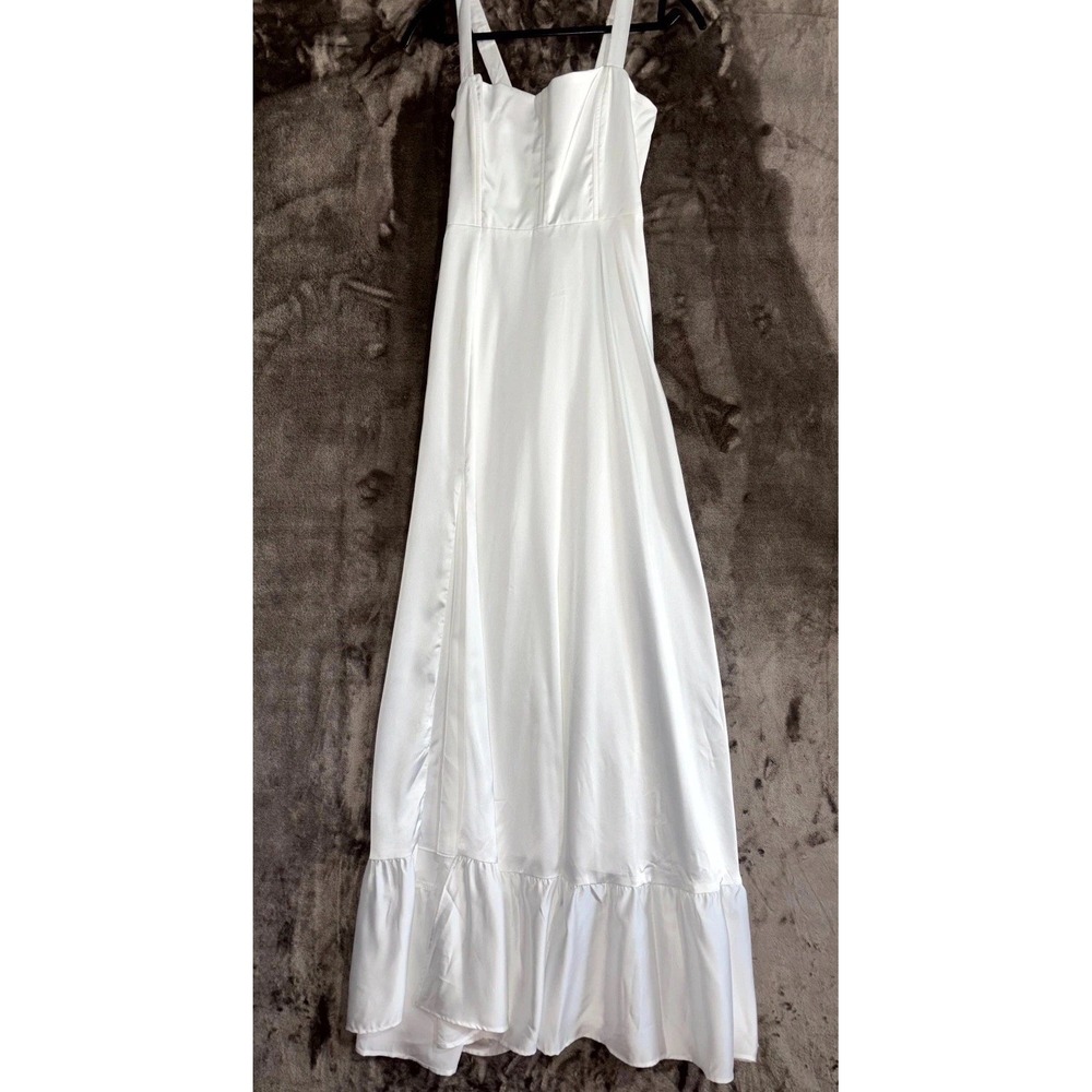 Show Me Your Mumu Clarissa Corset Dress Women Medium White Self Lined Luxe Satin - Picture 5 of 15